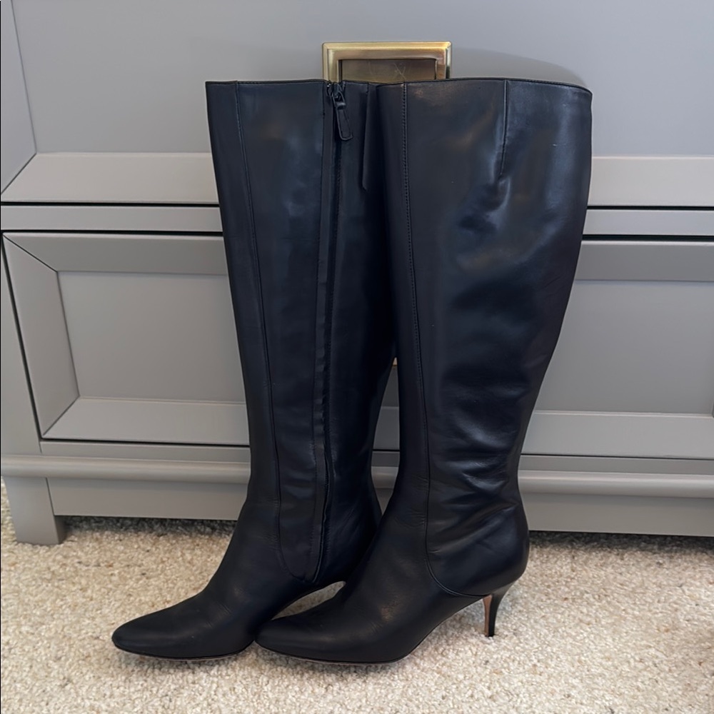 Cole Haan Black Leather Knee-High Boots sz 6.5